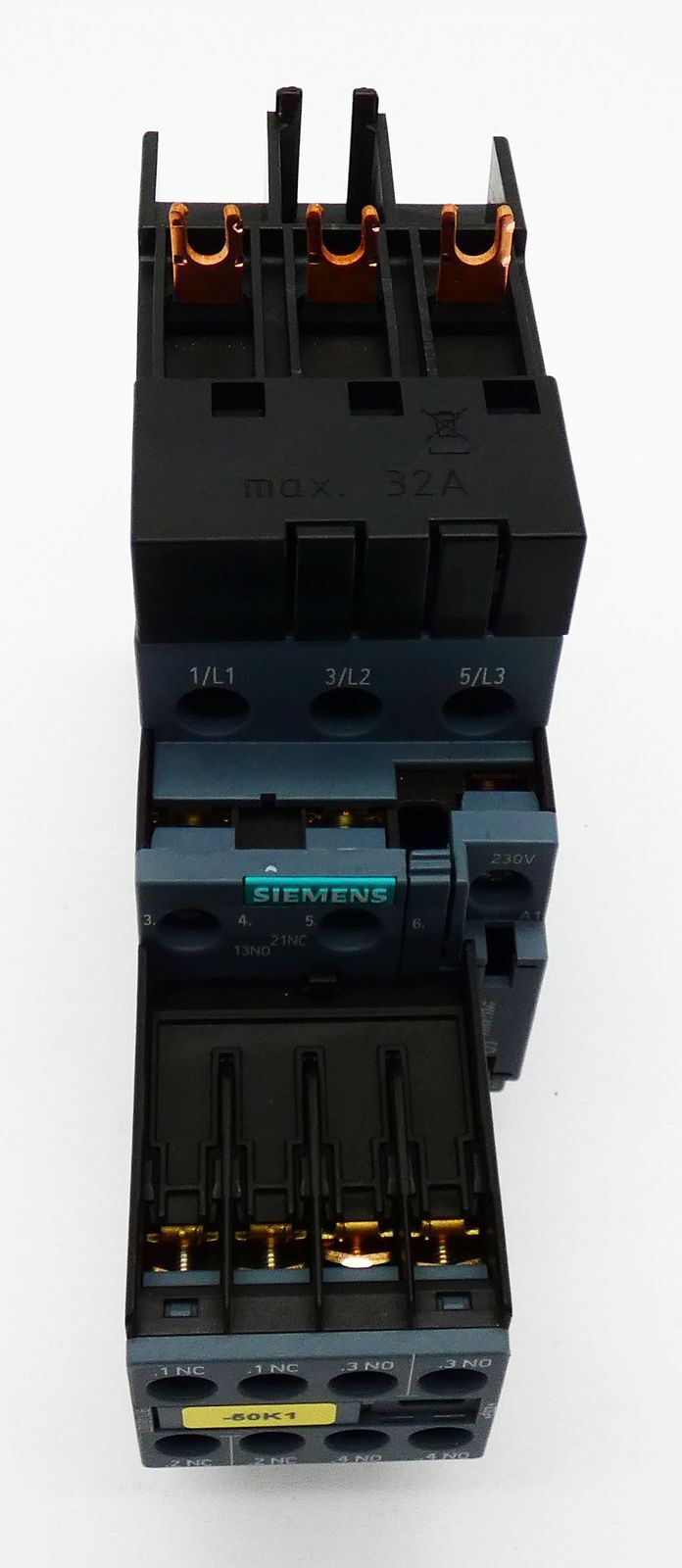 Siemens SIRIUS 3RT2027-1AL20 E:03 Power Contactor + 3RH2911-1HA22 E:03 -used-