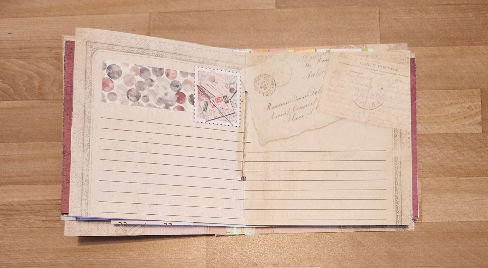 Junk Journal Travel Theme Handmade 54 pages