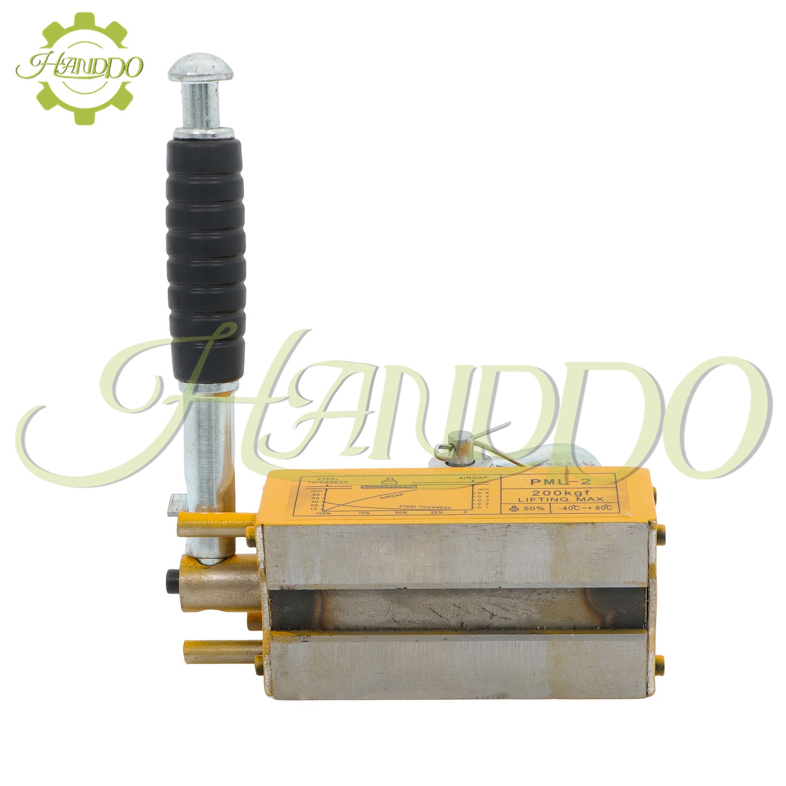 Permanent Magnetic Lifter Lifting Magnet 440 lbs/200 kg 2.5 Safety Factor Yellow