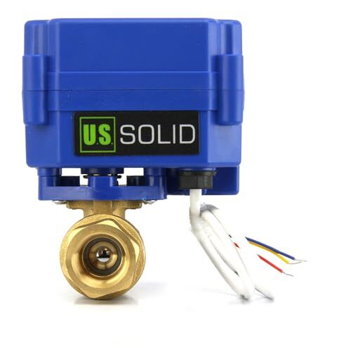 U.S. Solid Motorized Ball Valve 1/2 inch Brass 9-24V AC/DC