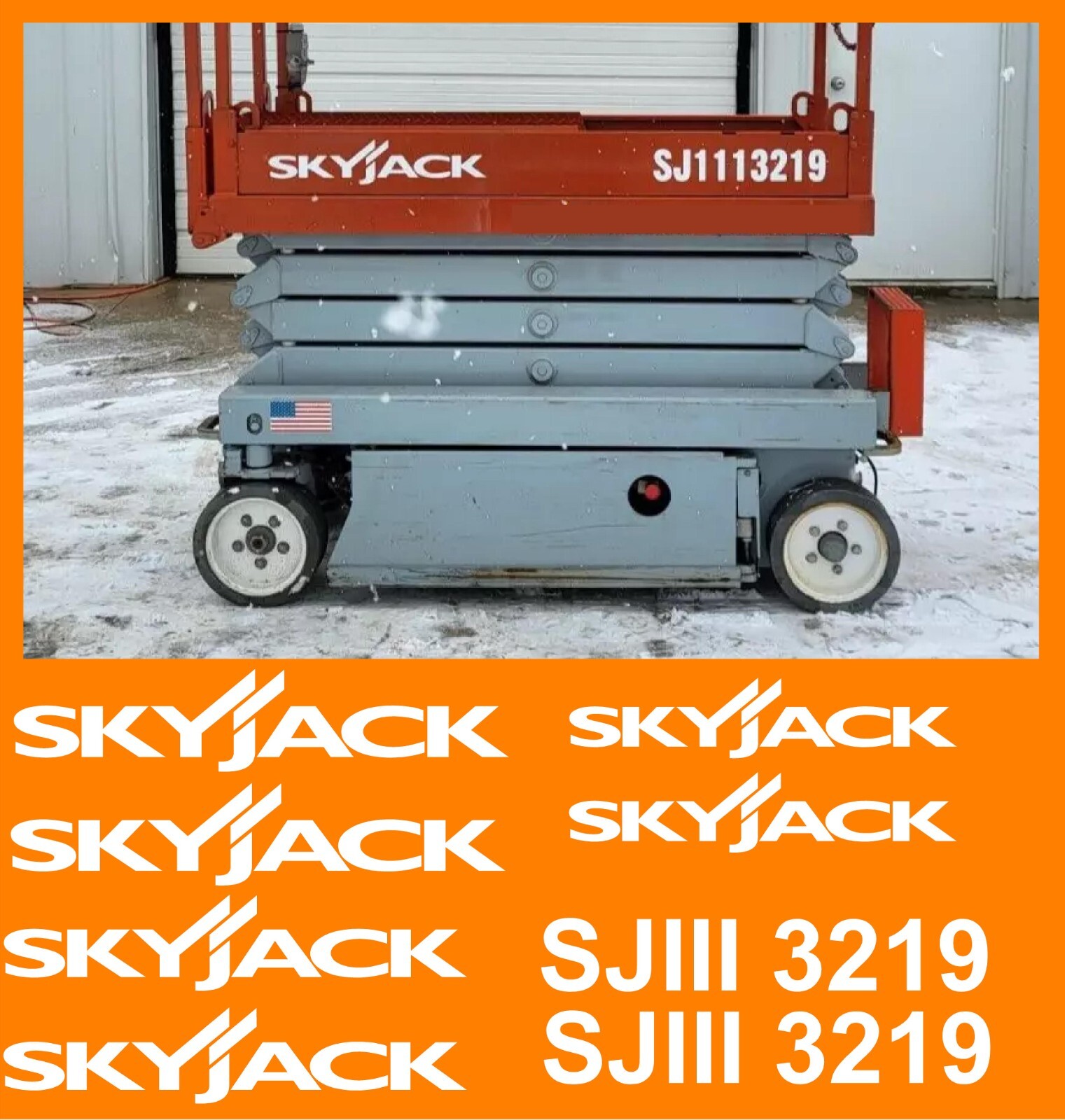 Skyjack SJIII 3219 Scissor Lift Replacement Decal Kit