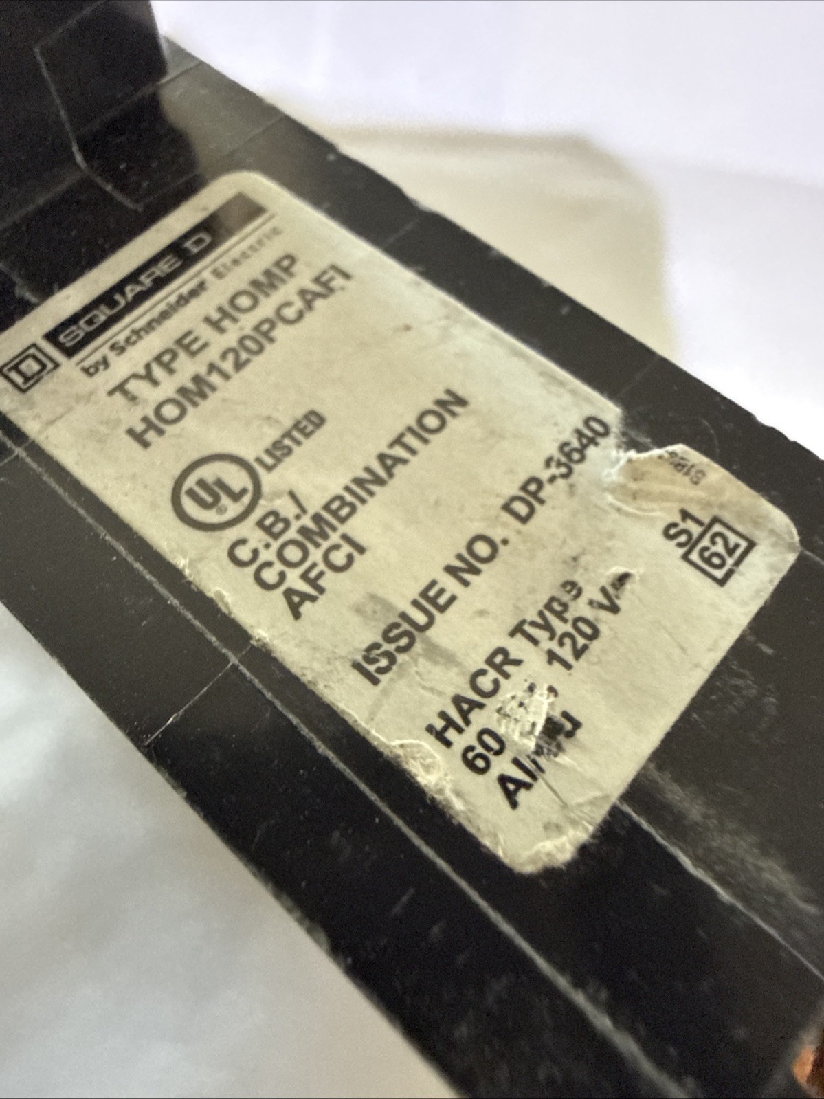 NEW Square D HOM HOM120PCAFI 1 Pole 20 Amp 120V Arc Fault AFCI Circuit Breaker