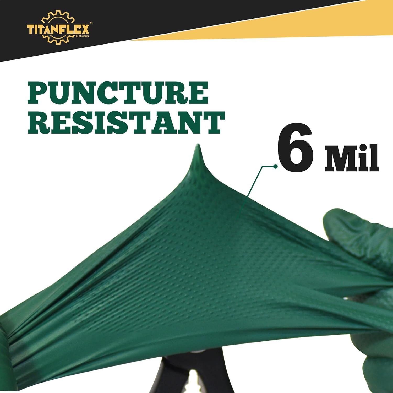 Heavy Duty Nitrile Gloves, 6 Mil Dark Green Raised Diamond Texture, Mechanic Dis