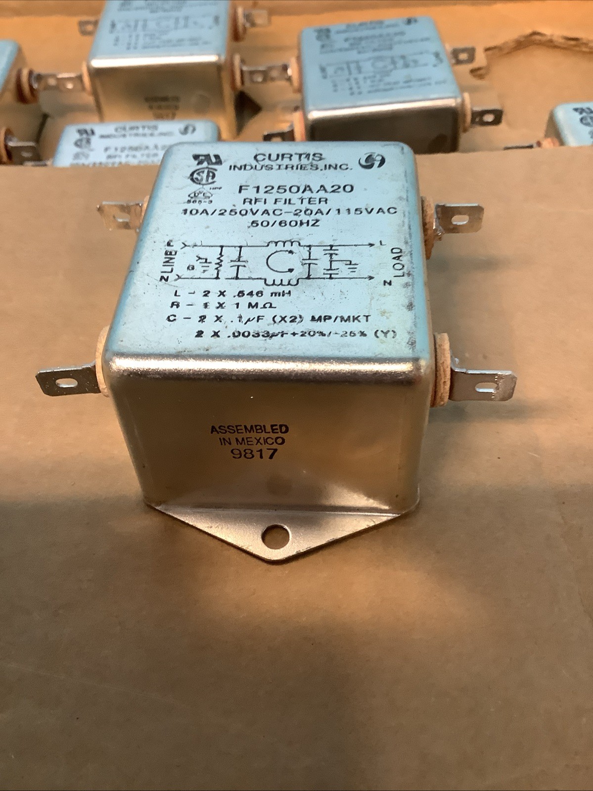 RFI Filter Curtis Industries F1250AA20 SINGLE ITEM PURCHASE