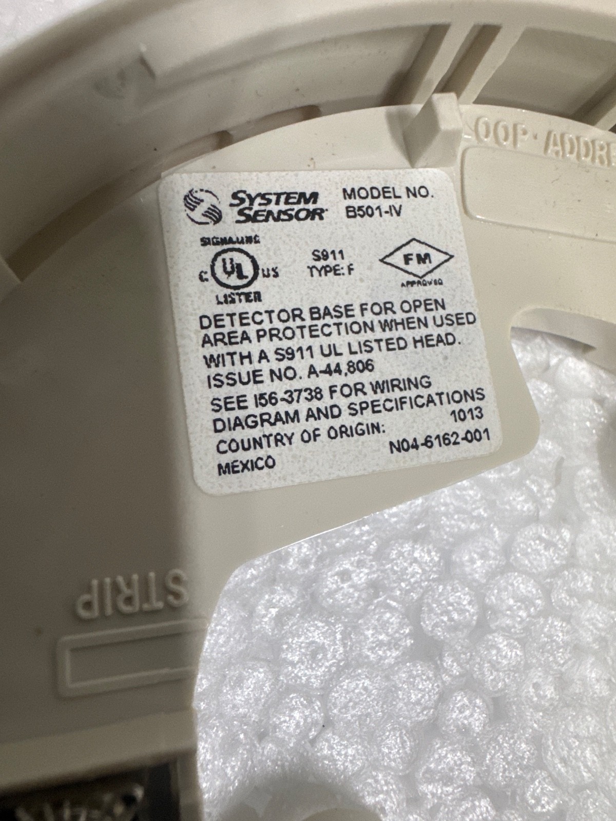 1BOX System Sensor B501-IV Detector Base (1BOX =10 PCs)