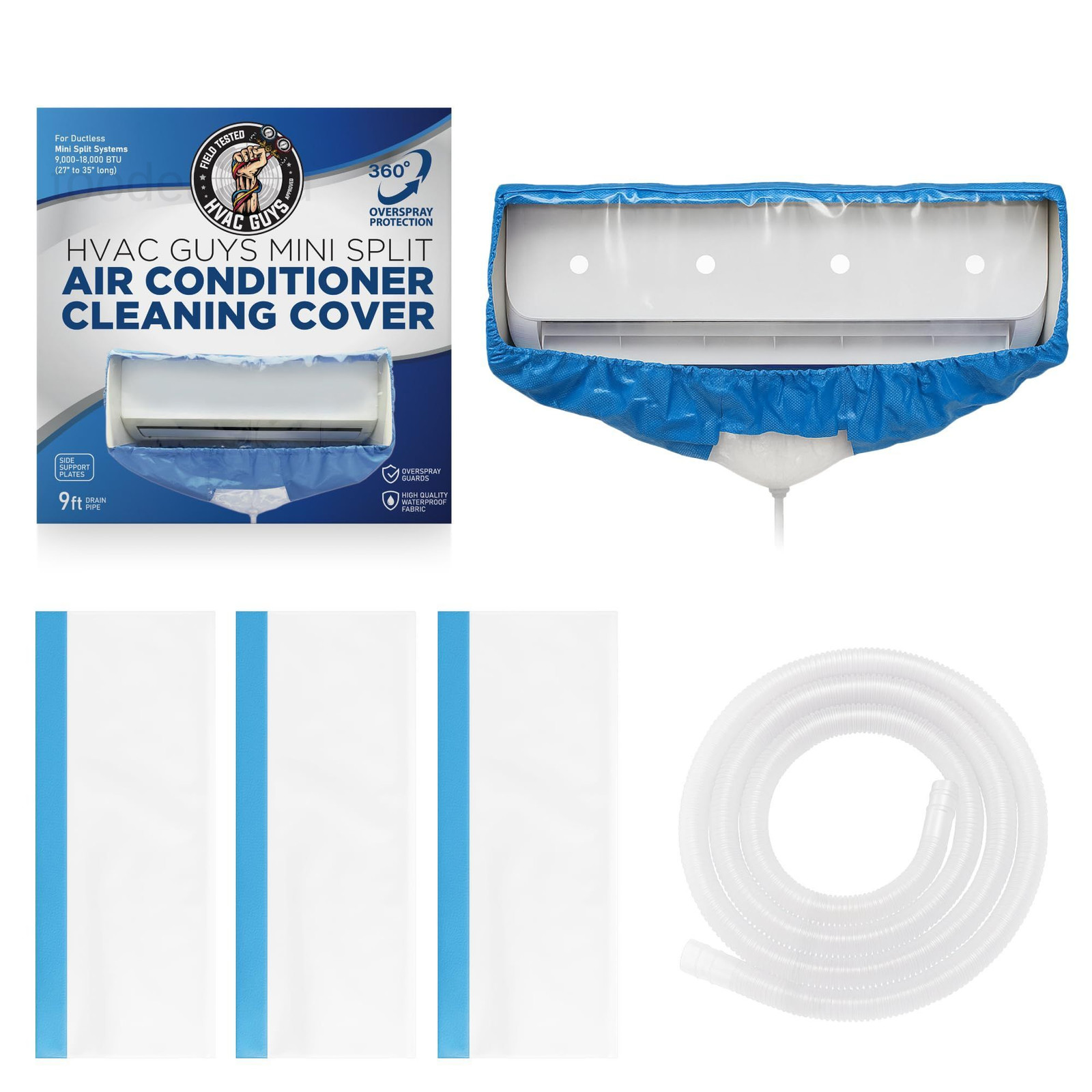 Mini Split Cleaning Bag | 360 Small (For Systems 27in – 35in), Light Blue