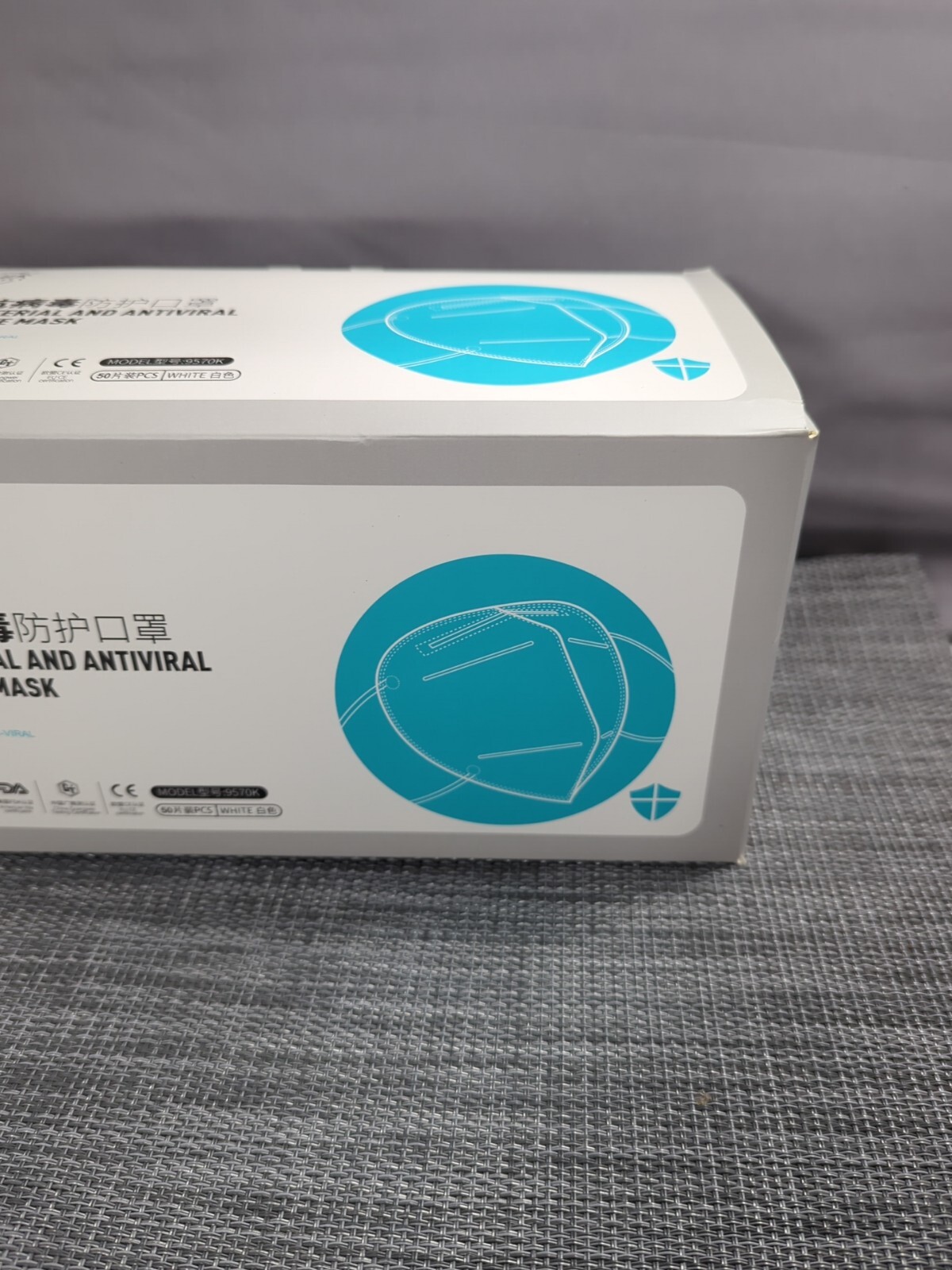50 PCS KN95 Protective Antibacterial Antiviral Mask Blocks Dust, Smog 9570k