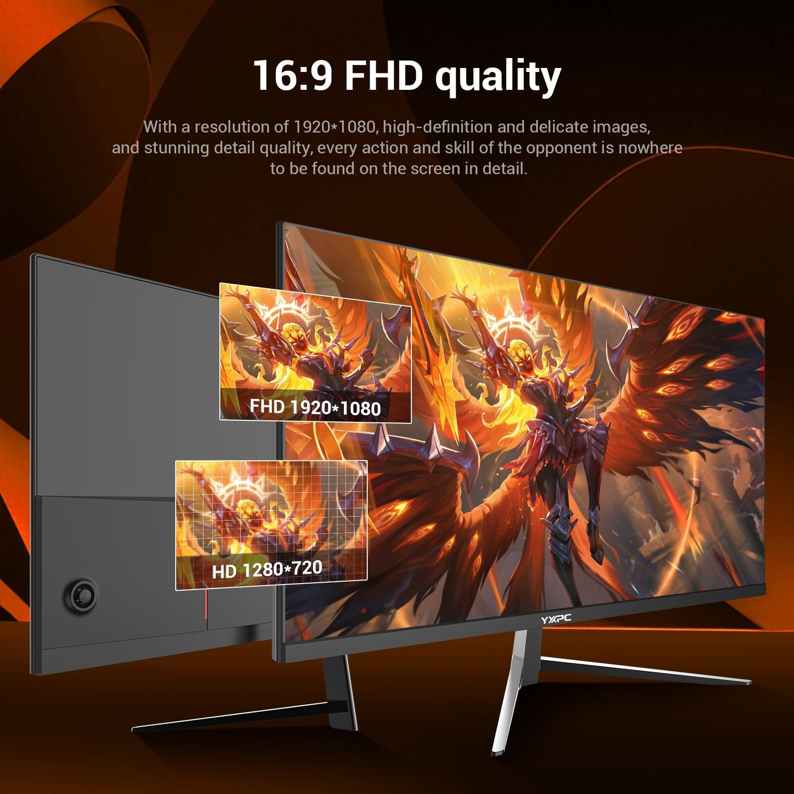 24 inch Computer Gaming Monitor 100Hz,Built-in Speakers,1080P Display,Ergonom…
