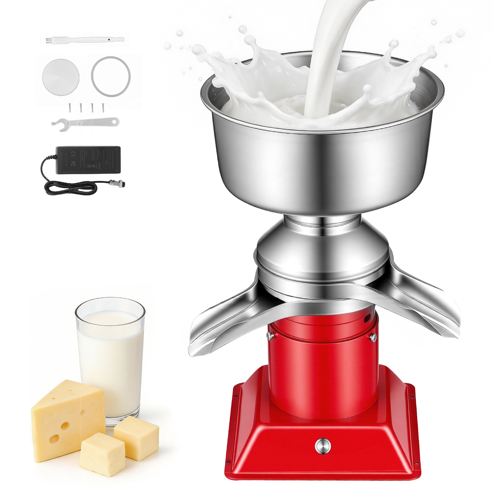 VEVOR Milk Cream Centrifugal Separator Electric Cream Separator 60L/H Output