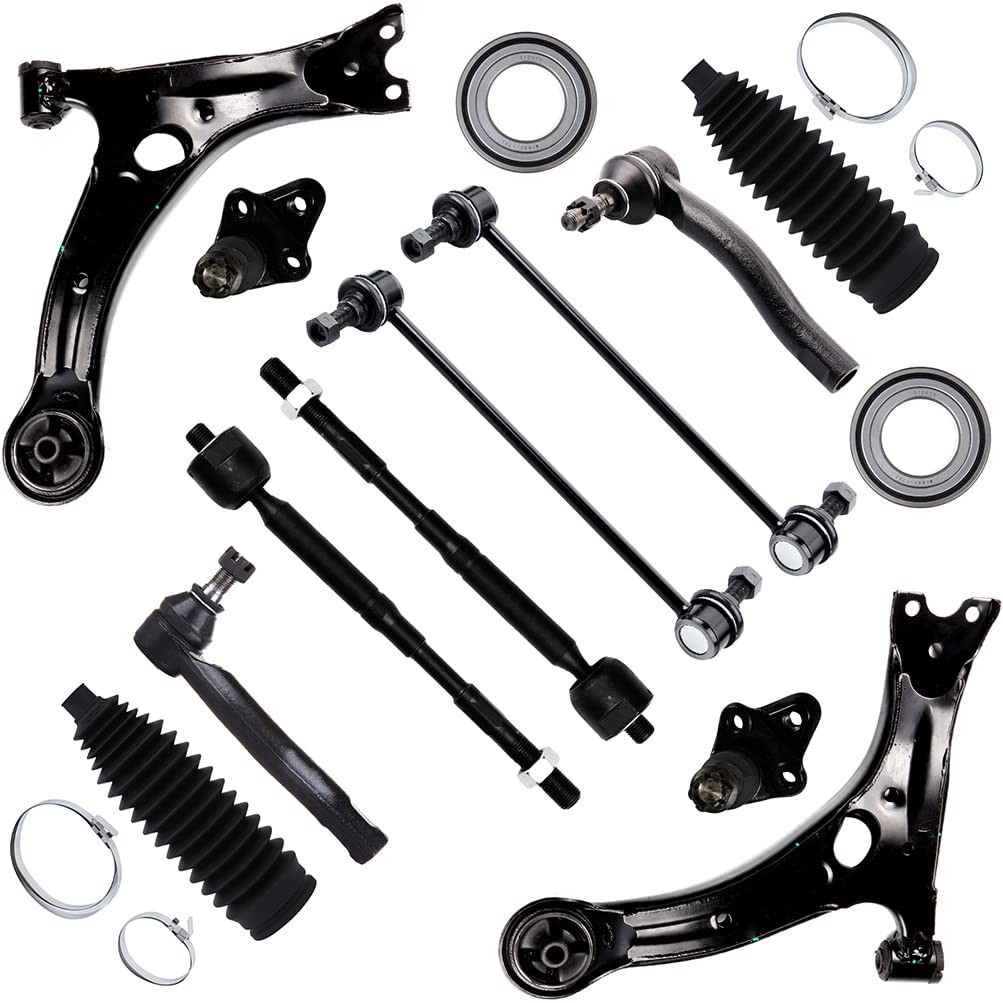 14pc Suspension Kit For Toyota Corolla 03-08 LCA Ball Joint Tie Rods Sway Bar