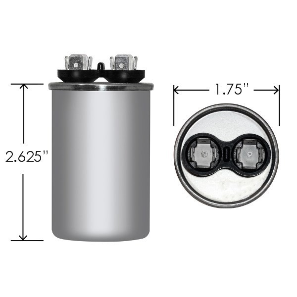 Jard 50.0 uF/MFD +/-6% 50/60Hz Motor Run Capacitor 370V Replaces RD-50-370