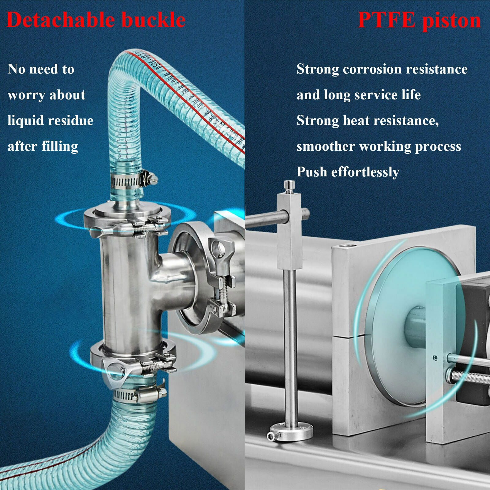 600ml Liquid Paste Filling Machine Pneumatic Bottle Pack Piston Filler + Hopper