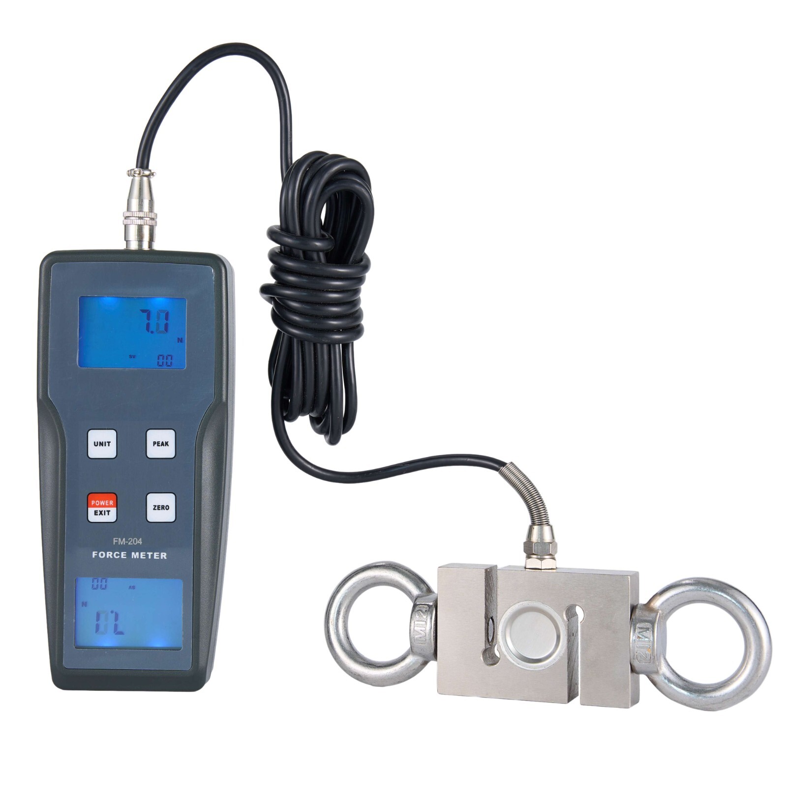 Digital Force Gauge Push Pull Force Meter With External Sensor ±200kgf ±1960N