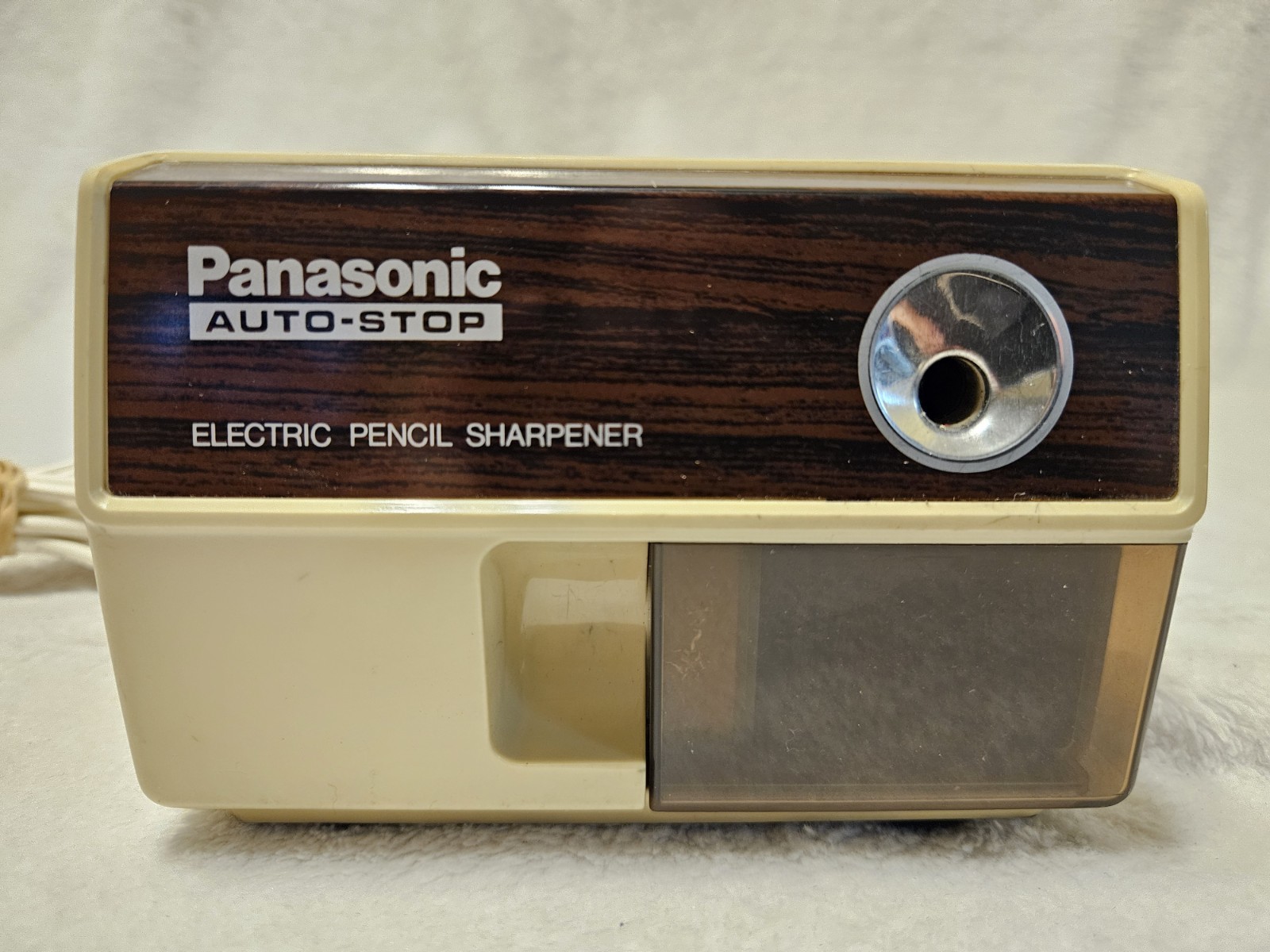 Panasonic KP-110 Auto Stop Electric Pencil Sharpener Woodgrain Japan Tested