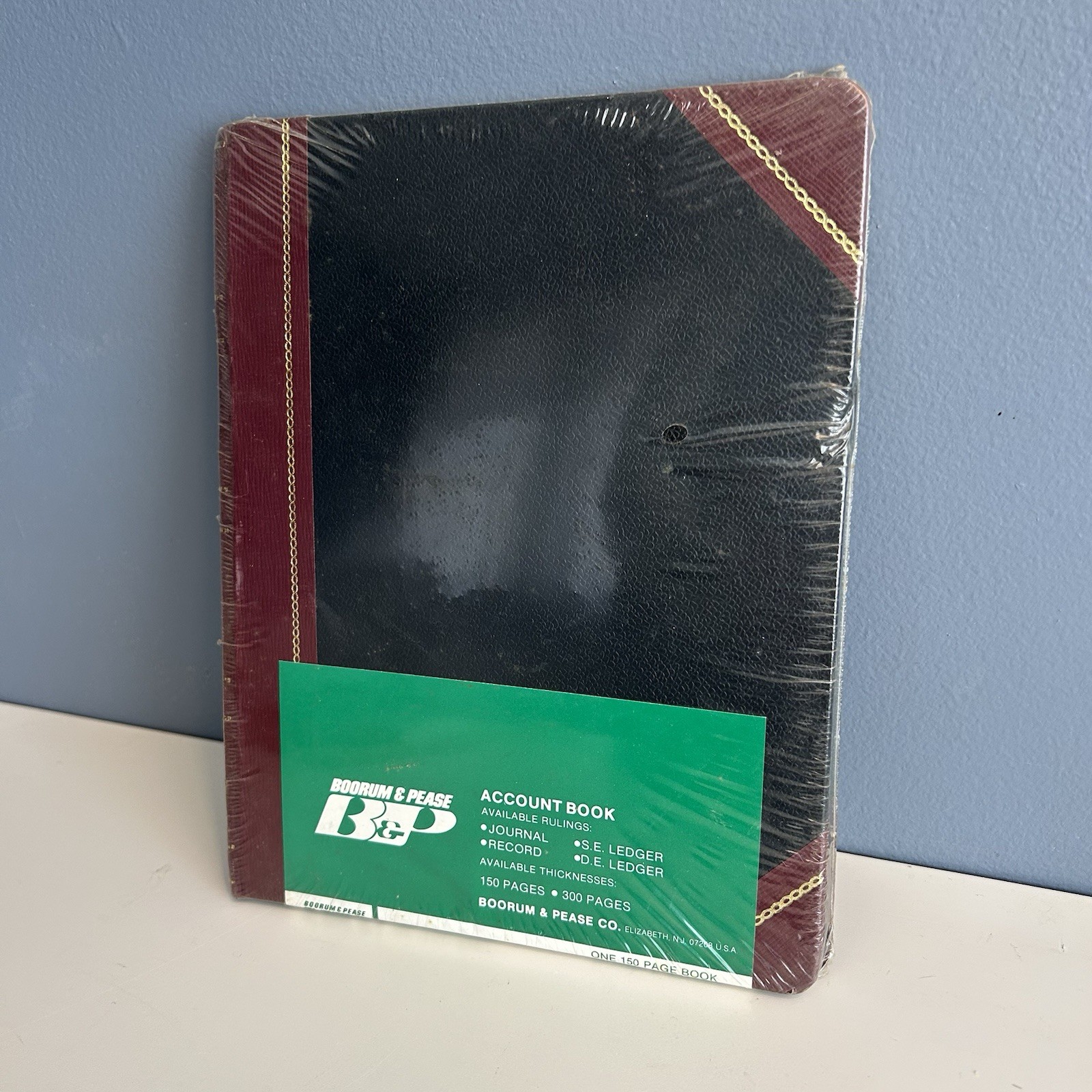 Boorum & Pease Account Book Black/Red 150 Pages Double Entry Ruling 38-150-DEL