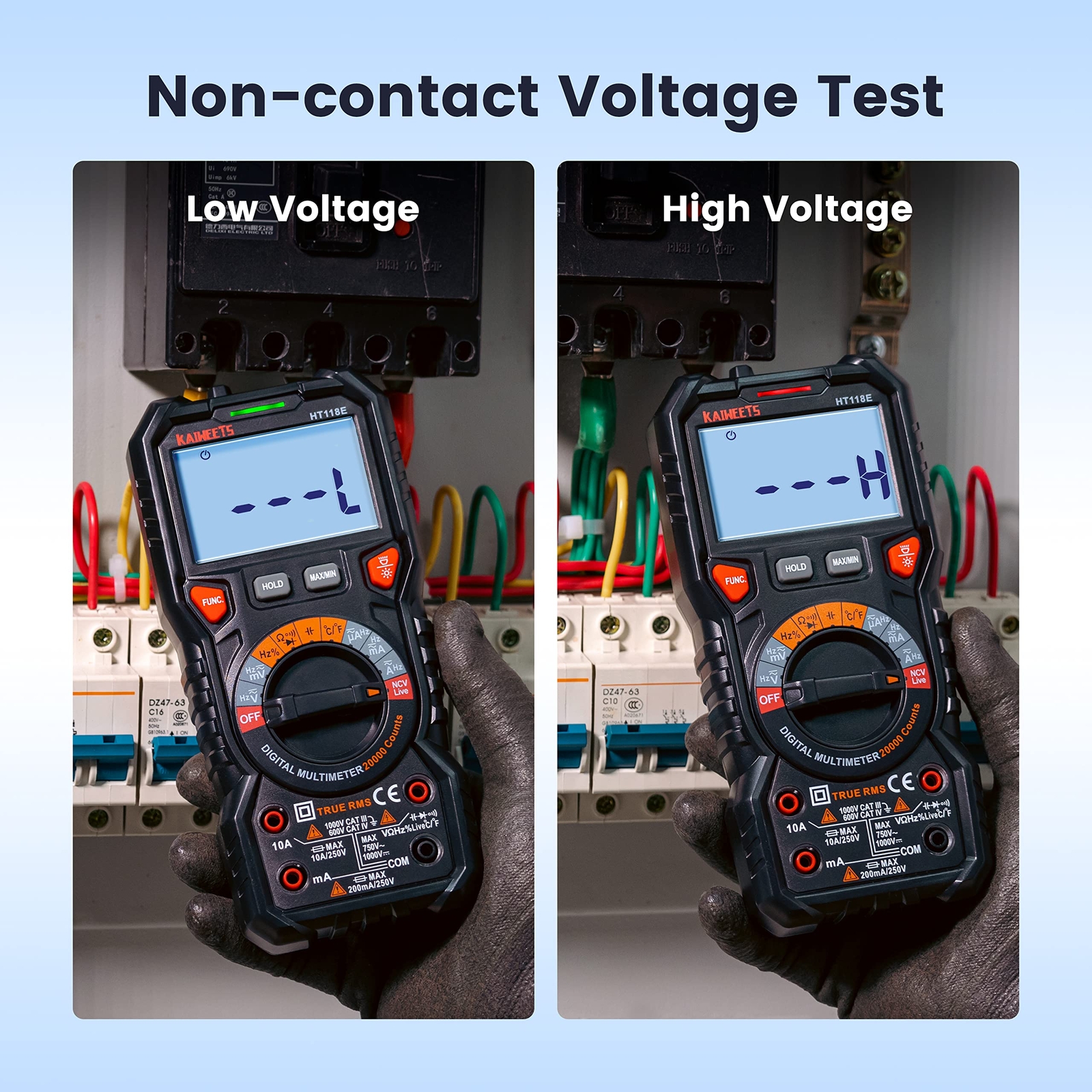 KAIWEETS HT118E Digital Multimeter TRMS 20000 Counts with Higher Resolution