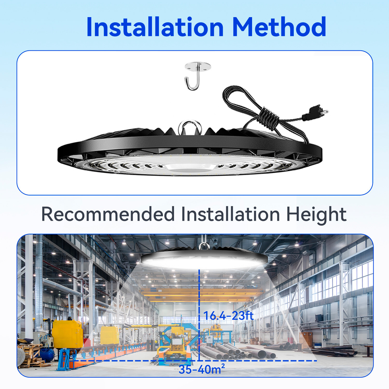 2Pcs 300W UFO LED High Bay Light Warehouse Gym Shop Led Commercial Light Fixture