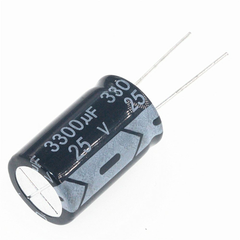 50pcs 25v 3300uf 3300mfd 105c aluminum electrolytic capacitor 13×25mm