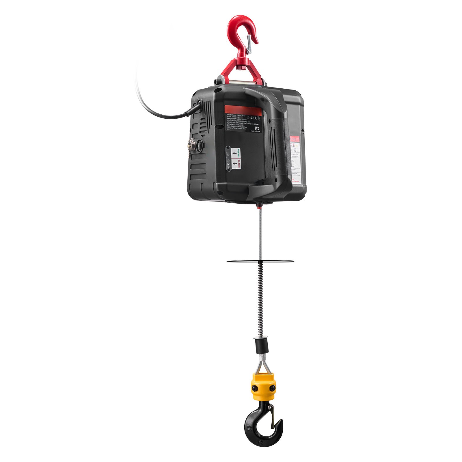 Uimoso 2-in-1 Electric Hoist Winch with Wired Remote Control, 1100 lbs Capacity