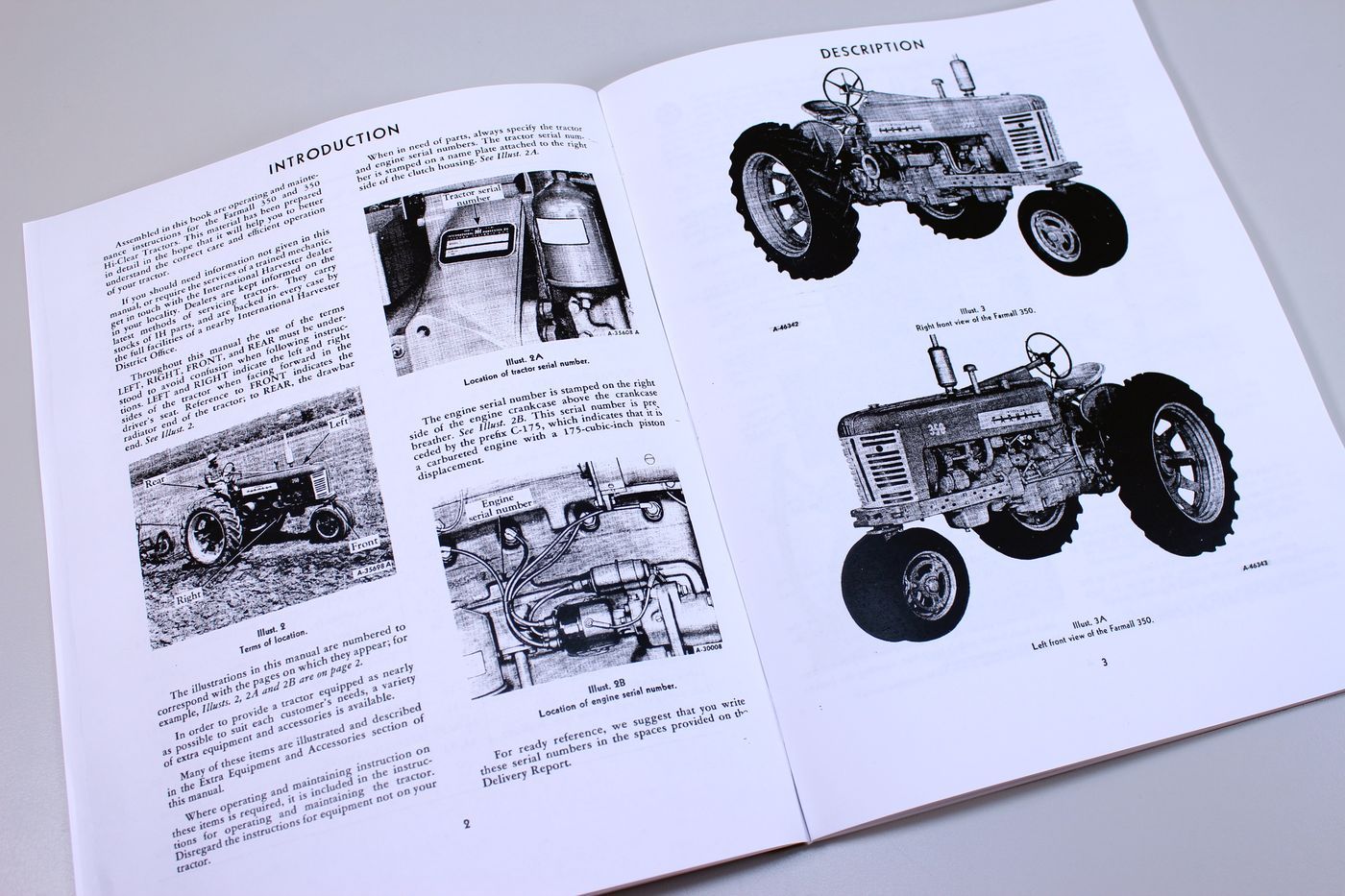 International Farmall 350 Gas Tractor Owners Operators Printed Manual Ihc Ih