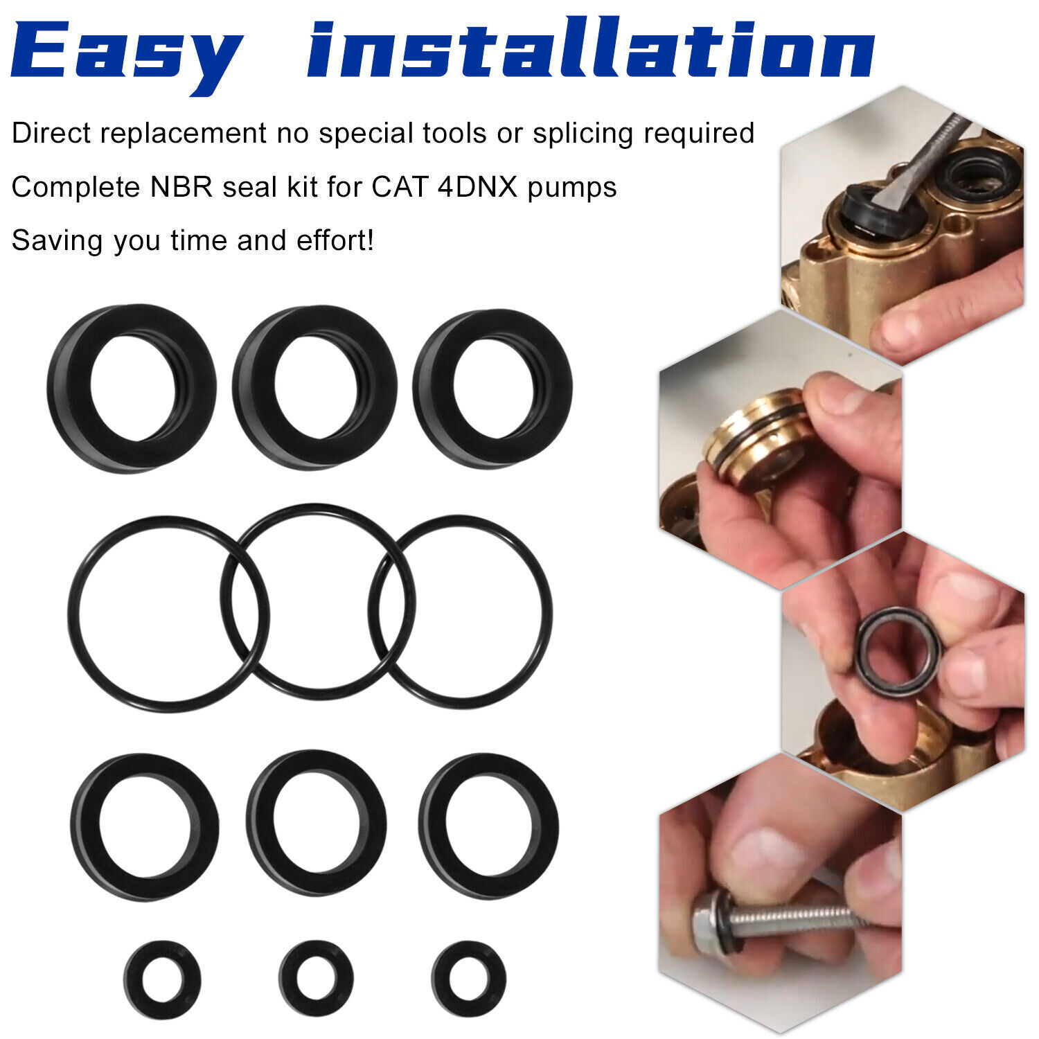 76975 Seal Kit 12Pcs For Cat Pump 4DNX Pumps 4DNX25GSI 4DNX27GSI CAT Seal Kit