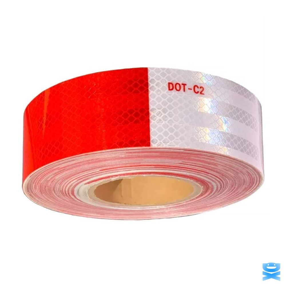 2″x150′ DOT-C2 Premium Reflective Red and White Conspicuity Tape Trailer 1 Roll