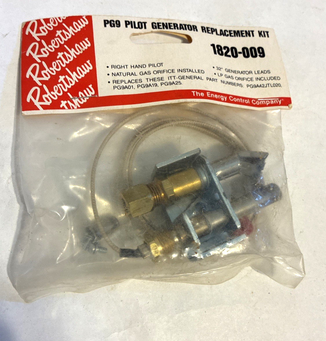 Robertshaw PG9 Pilot & Thermopile 90 Degree Right Hand Flame 1820-009