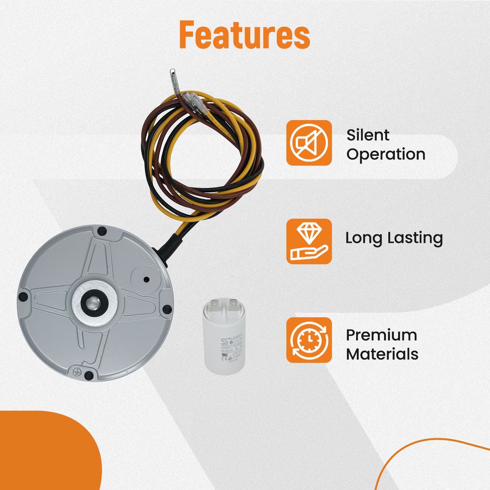 Fan Motor Condenser For Carrier HC39GE237, HC39GE237A 1.4 Amps 5KCP39EGS070S