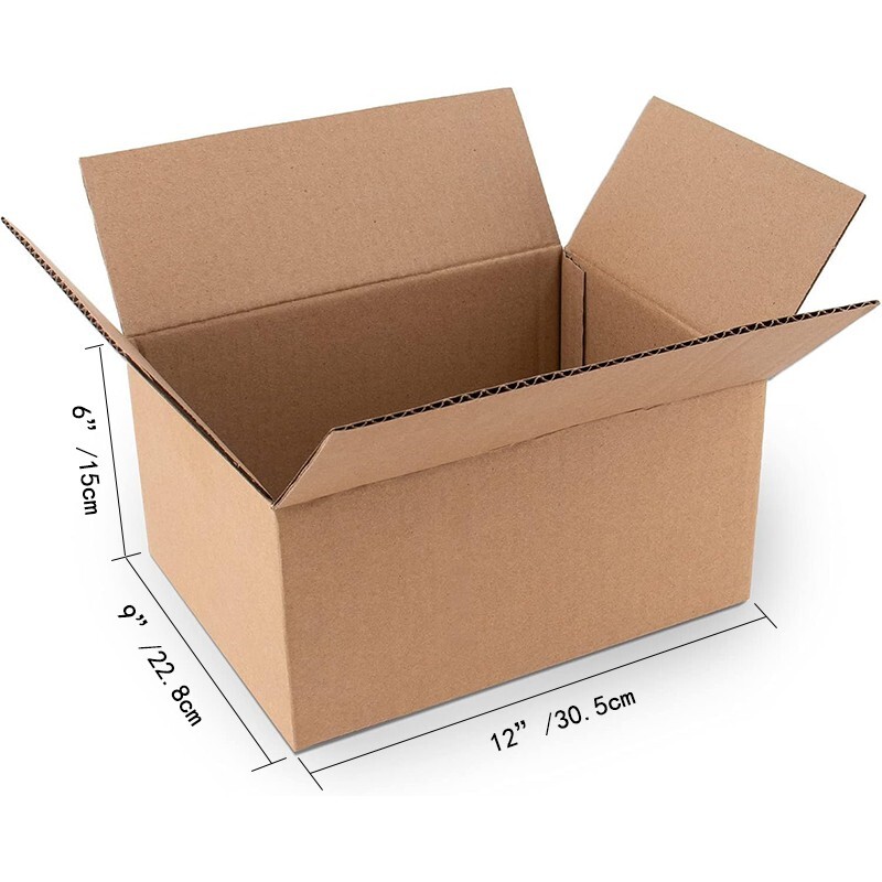 12 x 9 x 6 Corrugated Box, 10-50 pcs | Shipping, Home or Commercial Storage Box