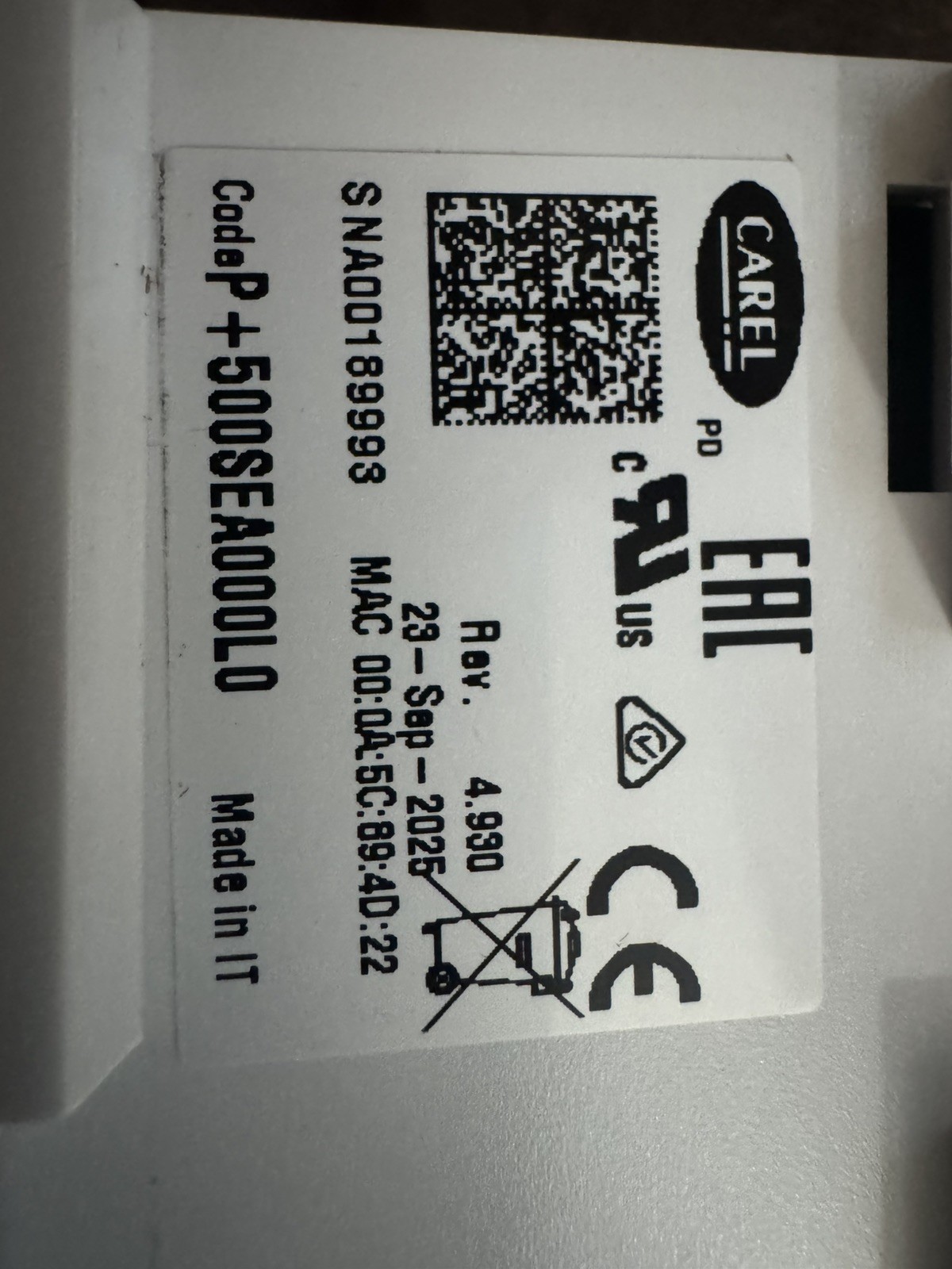 1pc NEW P+500SEA000L0 Carel C.PCO LARGE, 2xETH, USB + PCO1000WD0
