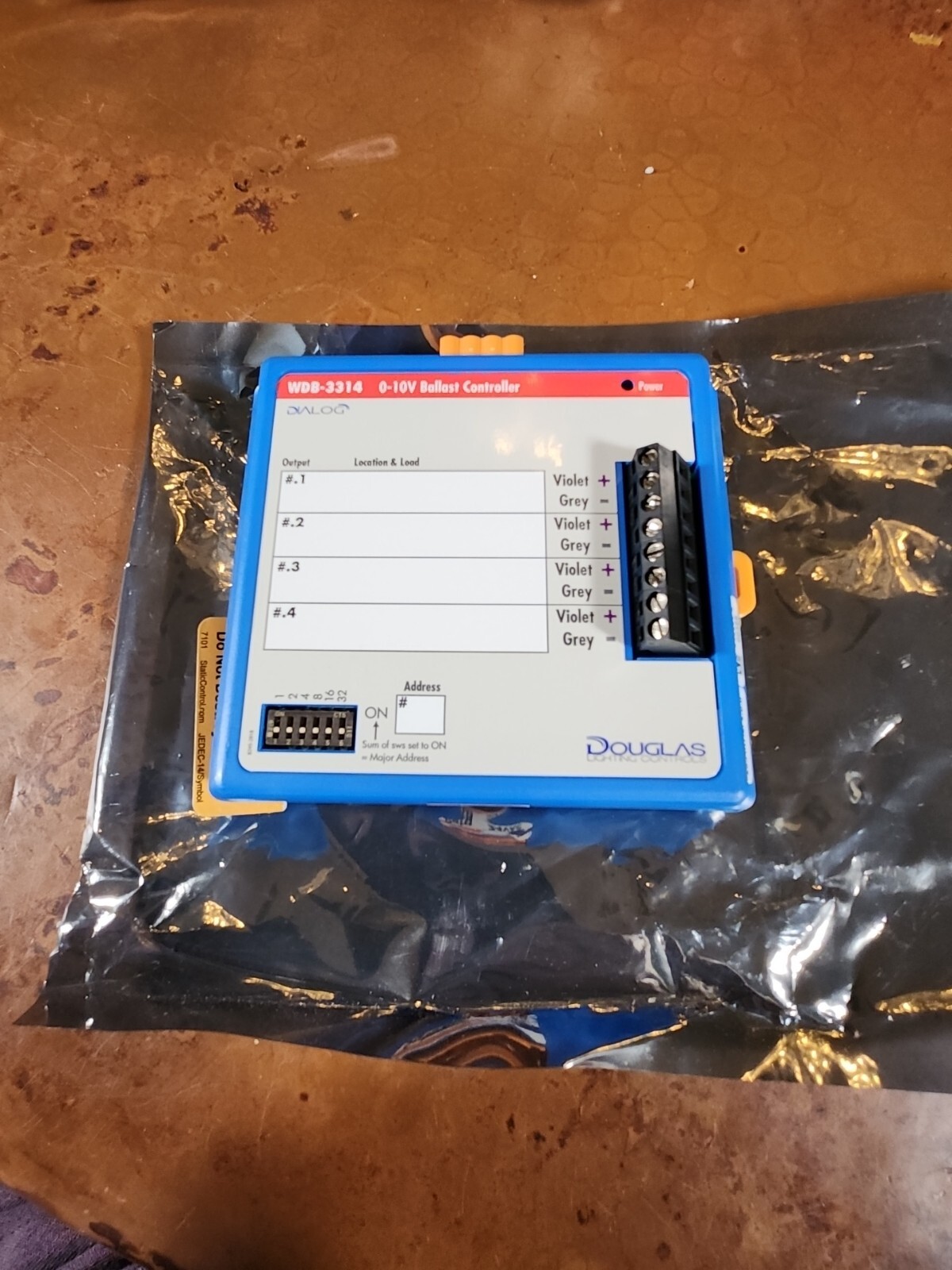 Douglas Lighting Controls WDB-3314 0-10V BALLAST CONTROLLER Dialog