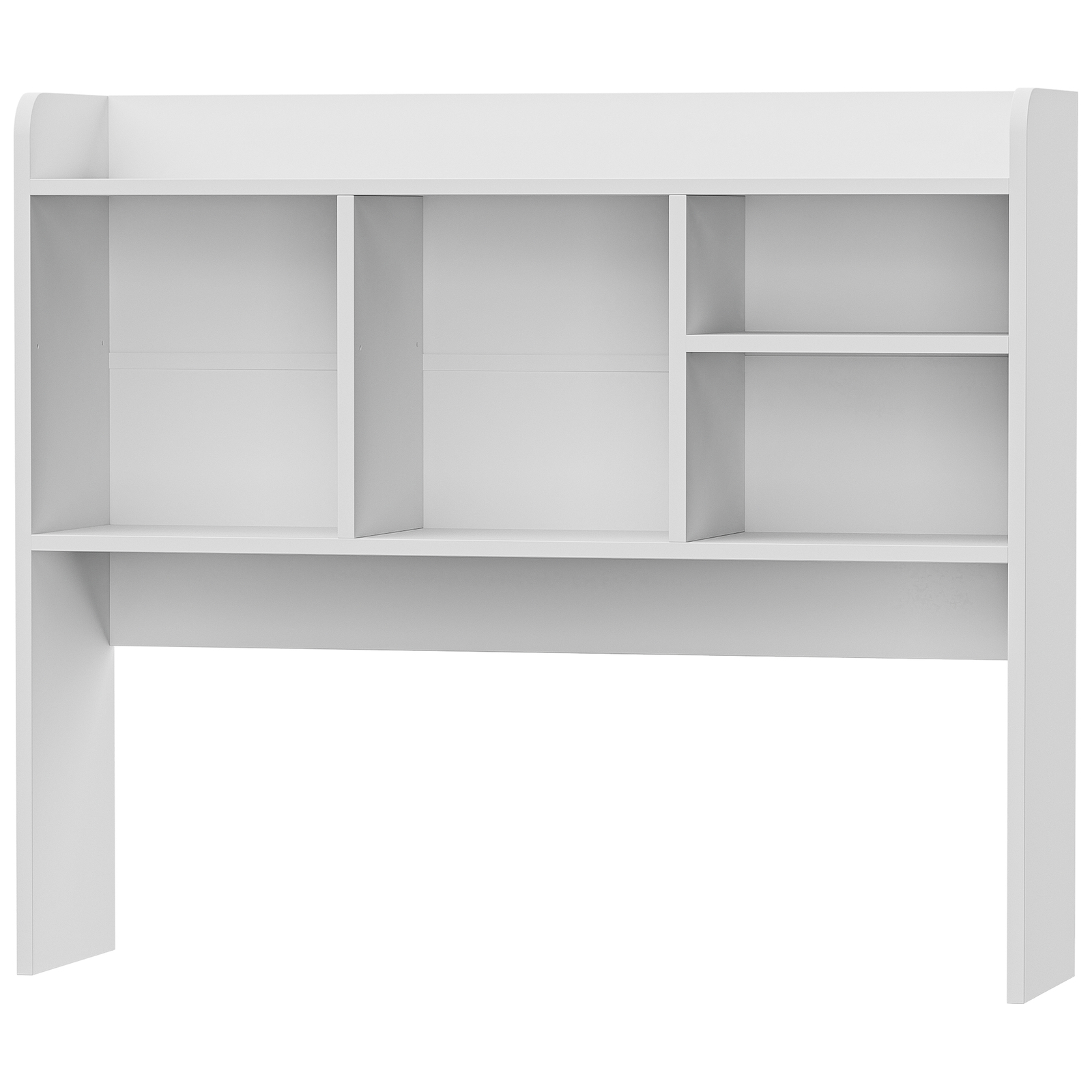 Desktop Organizer Shelf Wood Desk Hutch for Computer Monitor Display Shelf White