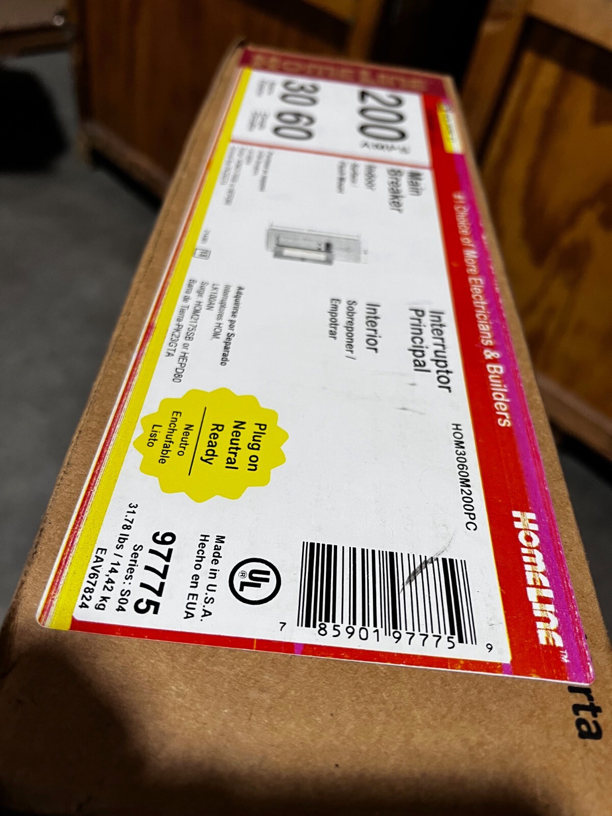 Square D – HOM3060M200PCVP 200 Amp 30-Space 60-Circuit Indoor Main Breaker Load