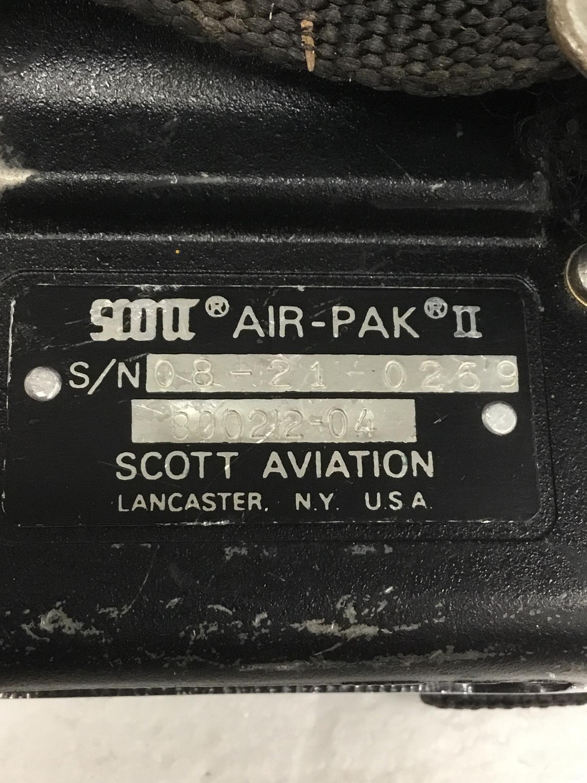 SCOTT SAFETY Air Pack II SCBA Harness with Scott Mask, Air-Pac Regulators