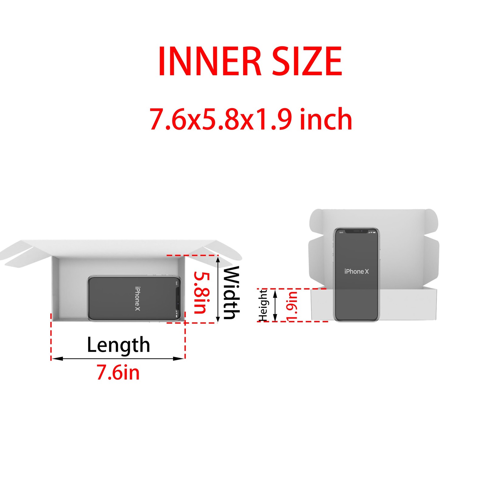 8x6x2 inches Small Shipping Boxes Set of 25 – White Mailer Corrugated Cardboa.