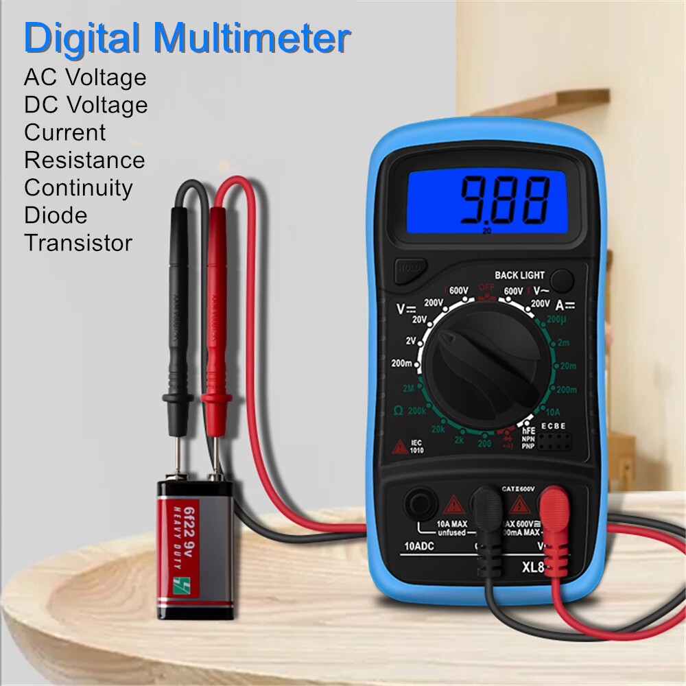 NEW Digital Voltmeter Ammeter Ohmmeter Multimeter Volt AC DC Tester Meter