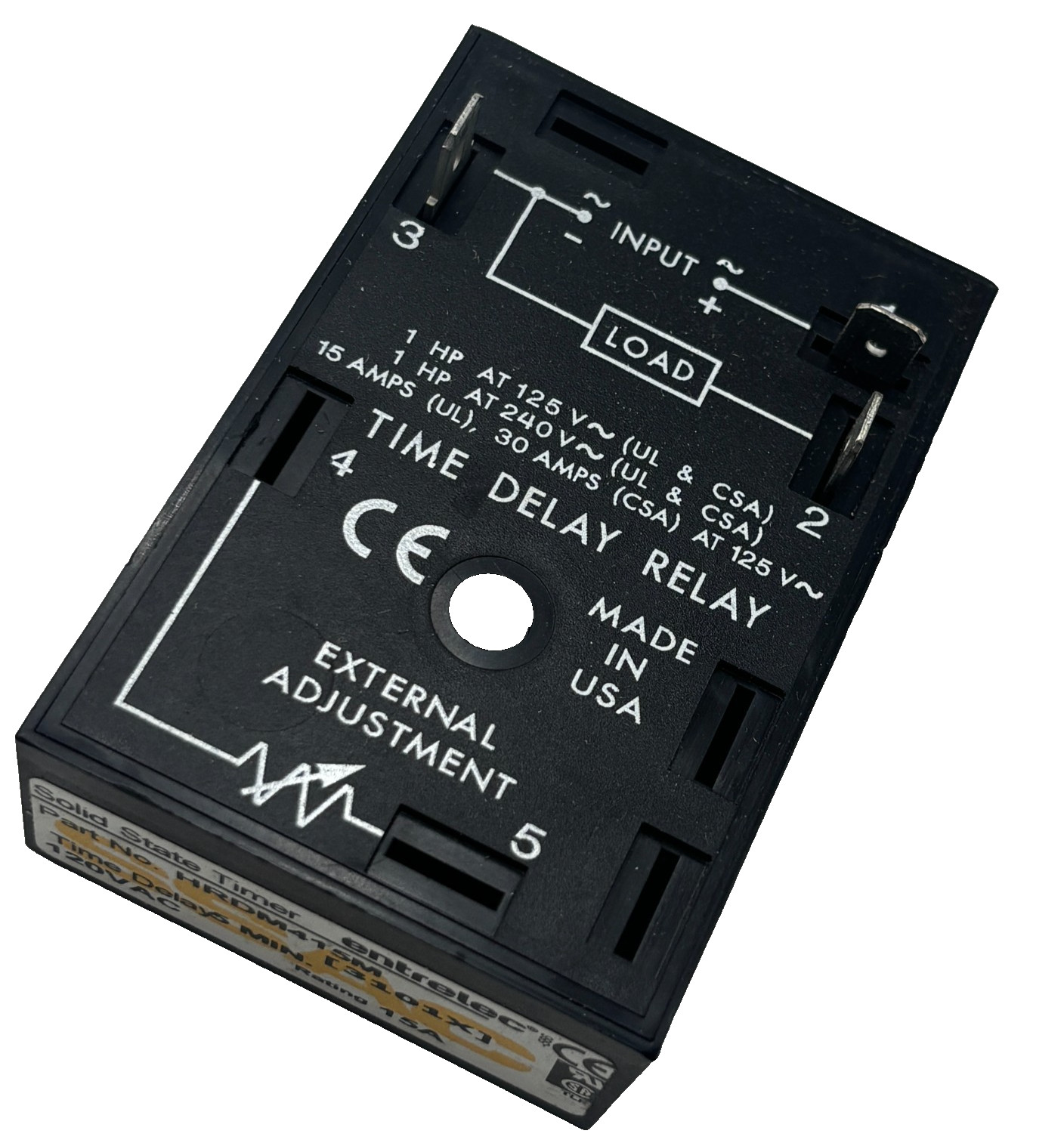 SSAC HRDM415M Entrelec Solid State Timer, Time Delay Relay 120VAC 15A 🎯