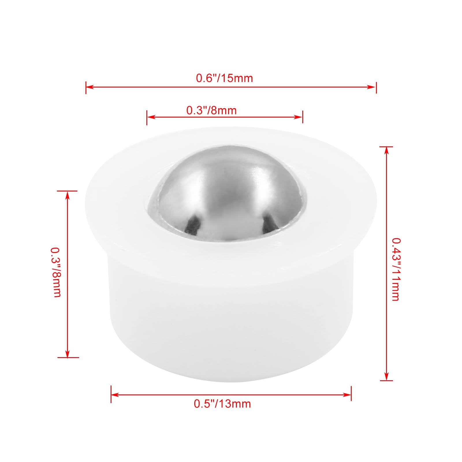 12pcs Mini Ball Transfer Bearing Unit Table Conveyor Ball Caster Wheels