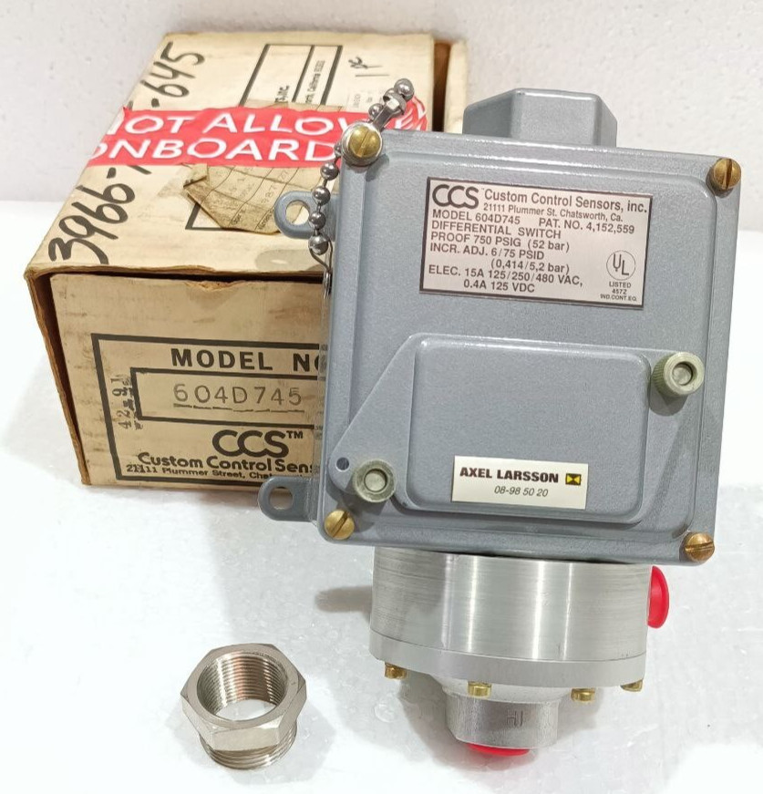 CSS 604D745 4,152,559 DIFFERENTIAL SWITCH PROOF 750PSIG 52BAR NEW FAST SHIPPING