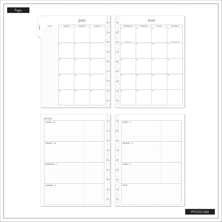 2026/2027 Happy Planner Color Beat Stripes Classic Horizontal Planner (7″ x 9″)