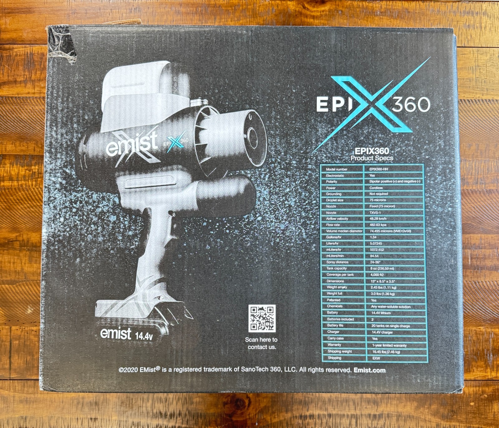 EMist EPIX360 Electrostatic Sprayer Kit Case Charger 2 Batteries Excellent