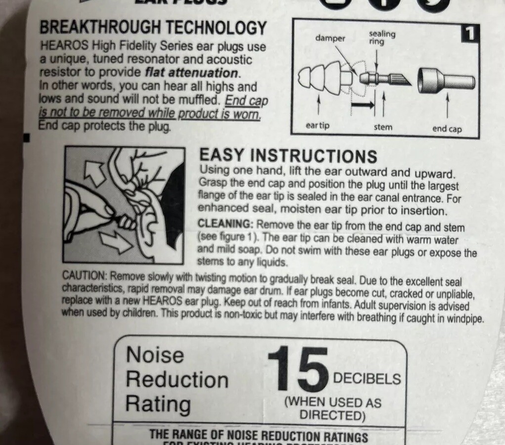 High Fidelity Musician Ear Plugs Ultimate in Comfortable and Hearing Protection