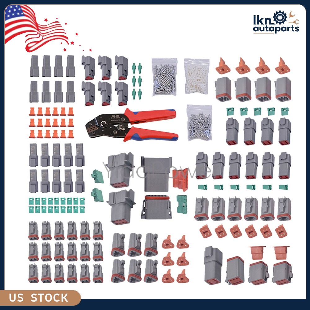 US Connector Plug KIT 1750PCS With Crimp Tool Automotive #DT-KIT3-TR
