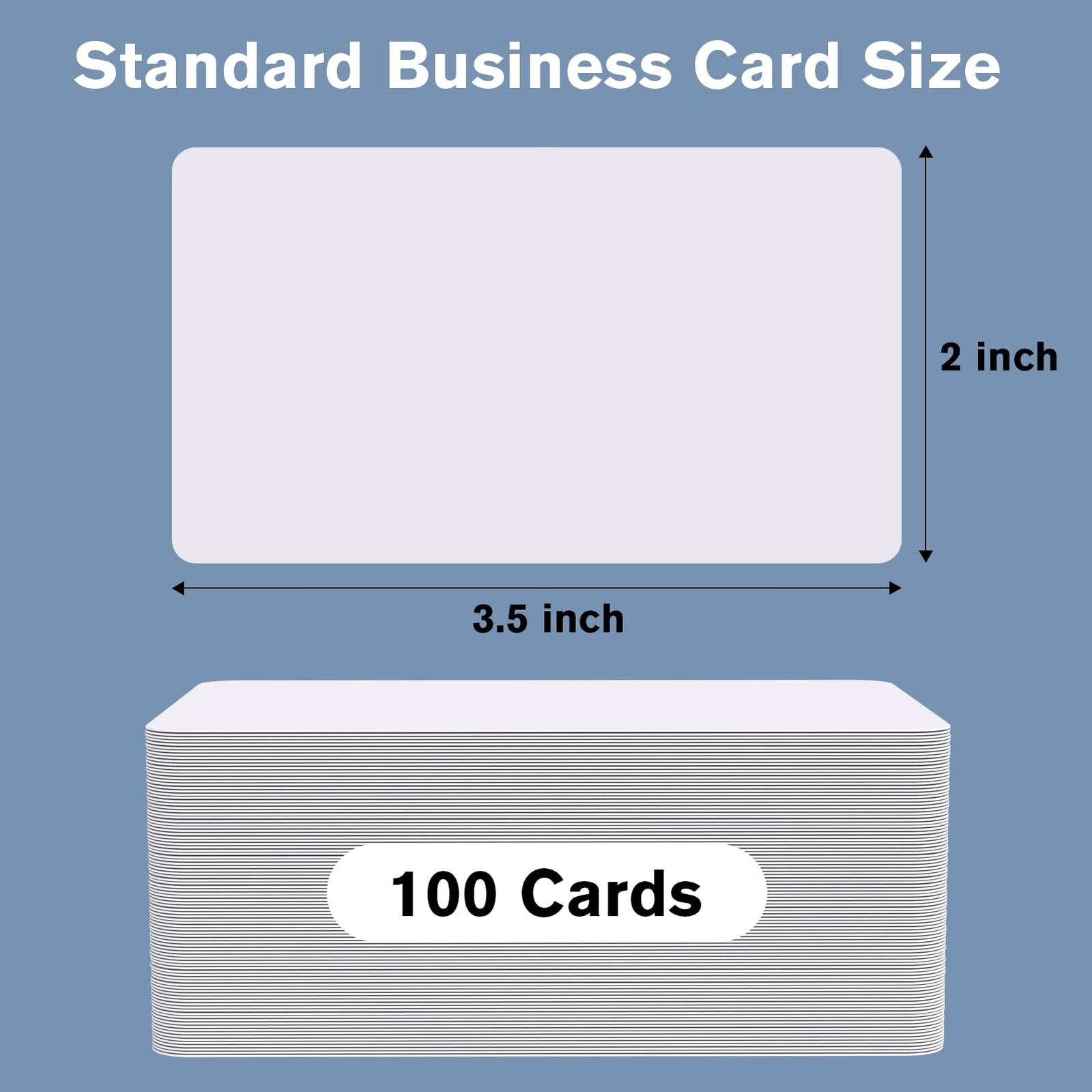 MaxGear 3.5 x 2 Blank Business Cards 100Pcs | 200 GSM White Cardstock, Kraft Pap