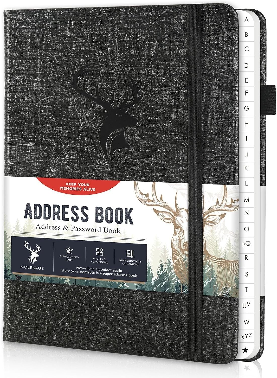Address Book with Alphabetical Tabs, Hardcover Large Print Telephone and Addr…