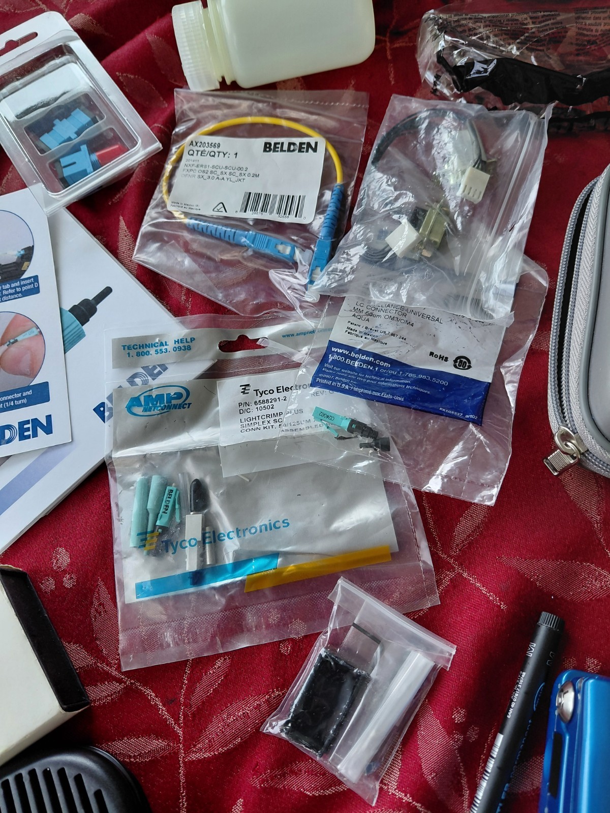 Belden FC-7R Fiber Optic Handy Cleaver,VFL-250 Checker,fiber Express,bag,more