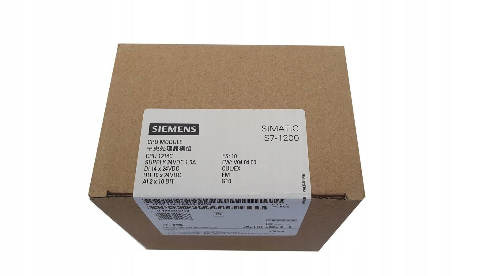 2 years warranty New SIEMENS 6ES7 214-1AG40-0XB0 6ES7214-1AG40-0XB0 S7-1200 CPU