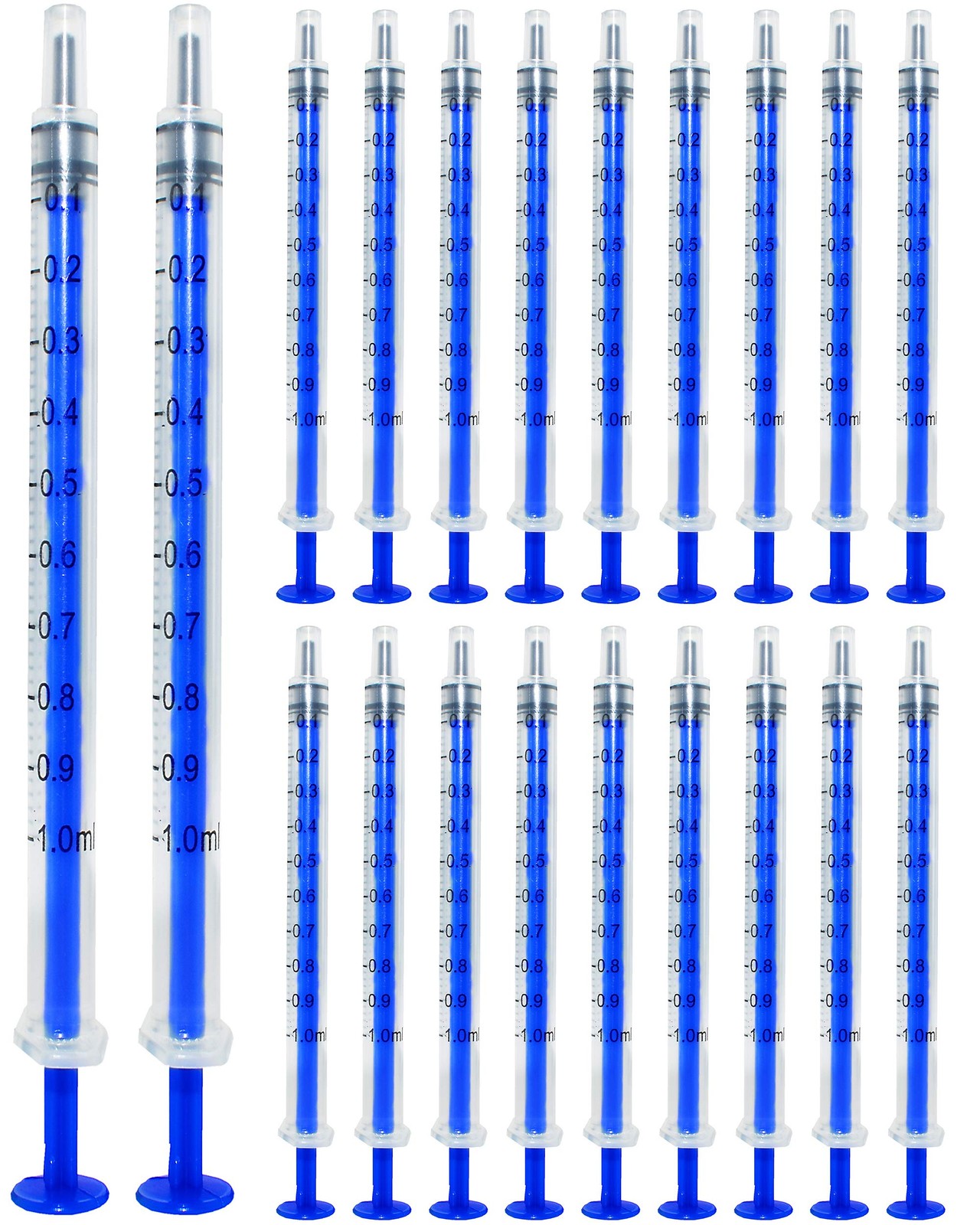 144 Pack 1ml 1cc Syringe, Luer Slip Tip Syringe without Needle, No Cap, Non-S…