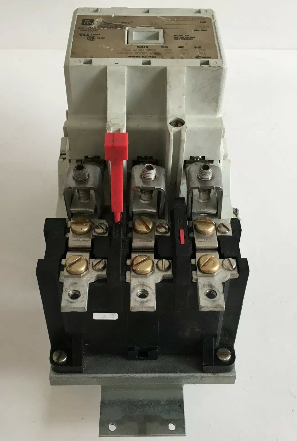 *Preowned* Ingersoll-Rand IR39114442 Motor Contactor 600V 110V 60Hz + Warranty!