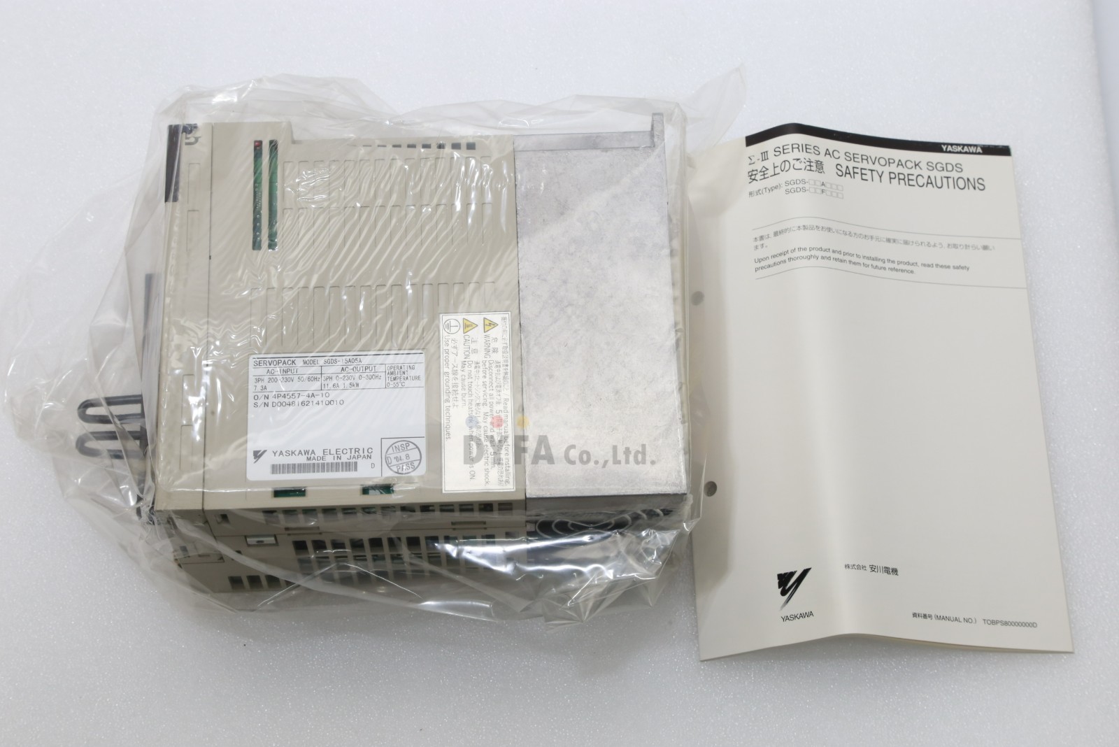 YASKAWA Genuine NIB SGDS-15A05A Servopack 1.5kW DRV-I-4927=9S36